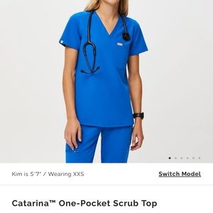 Woman’s Royal Blue Figs Scrubs Small